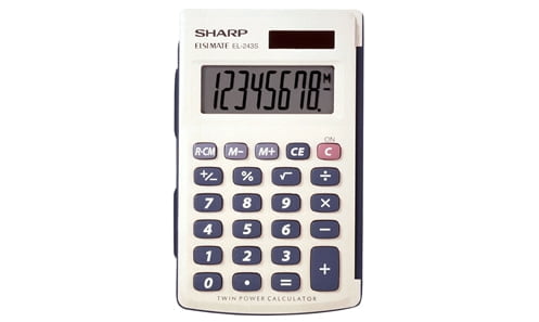 Sharp EL-243SB Solar Powered Calculator with Large Display